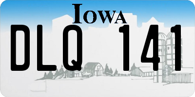 IA license plate DLQ141