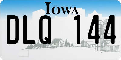 IA license plate DLQ144