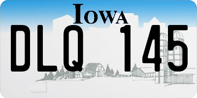 IA license plate DLQ145
