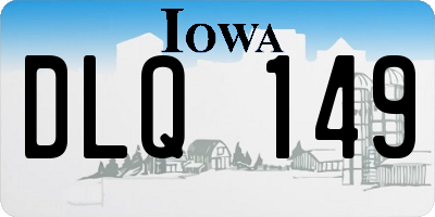 IA license plate DLQ149