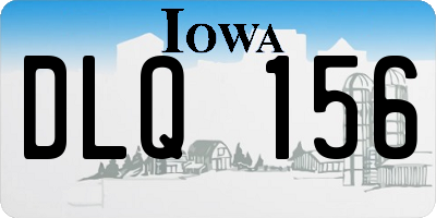 IA license plate DLQ156
