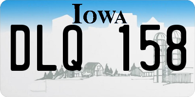IA license plate DLQ158