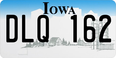 IA license plate DLQ162