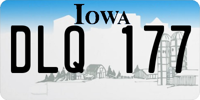 IA license plate DLQ177