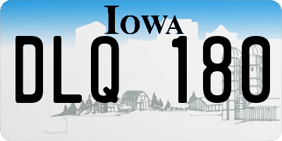 IA license plate DLQ180