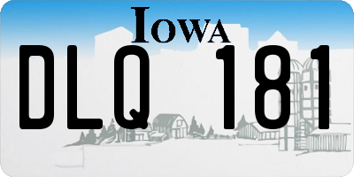 IA license plate DLQ181