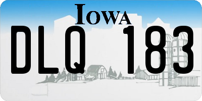 IA license plate DLQ183