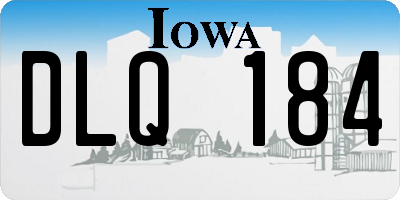 IA license plate DLQ184