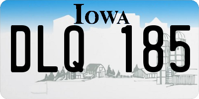 IA license plate DLQ185