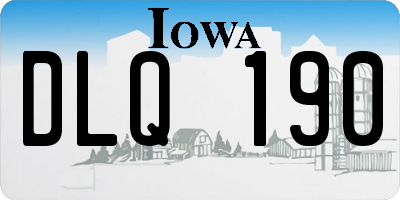 IA license plate DLQ190