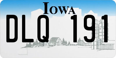 IA license plate DLQ191