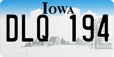 IA license plate DLQ194