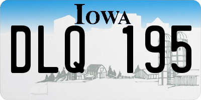 IA license plate DLQ195