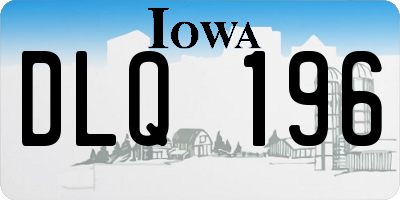IA license plate DLQ196