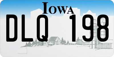 IA license plate DLQ198