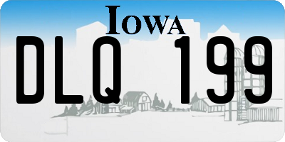 IA license plate DLQ199