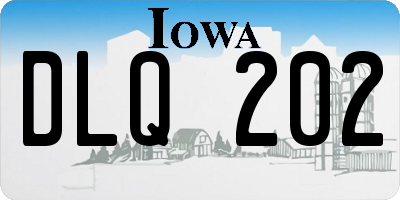 IA license plate DLQ202