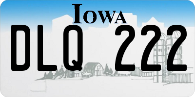 IA license plate DLQ222