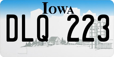 IA license plate DLQ223