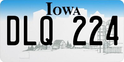IA license plate DLQ224