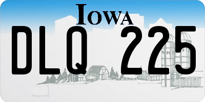 IA license plate DLQ225