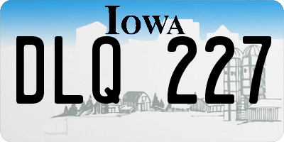 IA license plate DLQ227