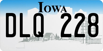 IA license plate DLQ228