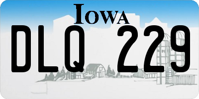 IA license plate DLQ229