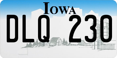 IA license plate DLQ230