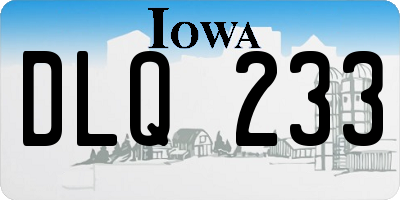 IA license plate DLQ233