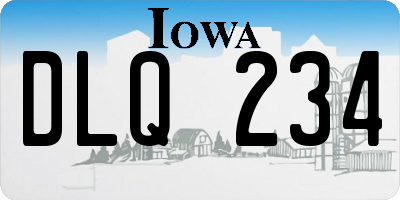 IA license plate DLQ234