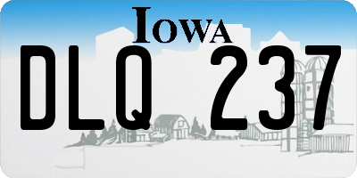 IA license plate DLQ237