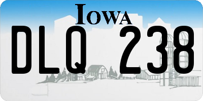 IA license plate DLQ238