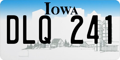 IA license plate DLQ241