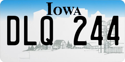 IA license plate DLQ244