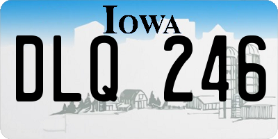 IA license plate DLQ246