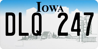 IA license plate DLQ247