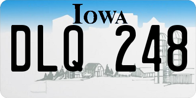 IA license plate DLQ248