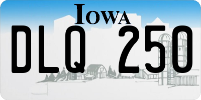 IA license plate DLQ250