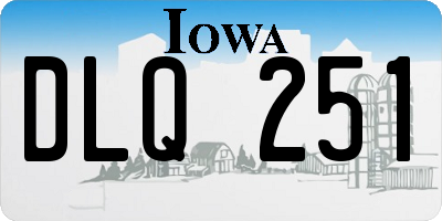 IA license plate DLQ251