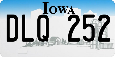 IA license plate DLQ252