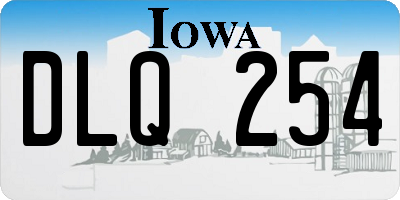 IA license plate DLQ254