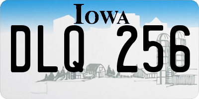 IA license plate DLQ256