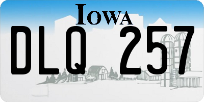IA license plate DLQ257