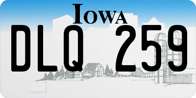 IA license plate DLQ259