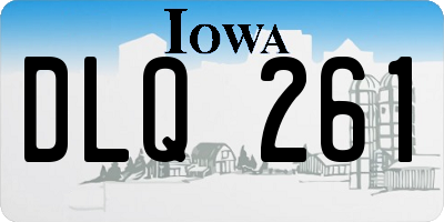 IA license plate DLQ261