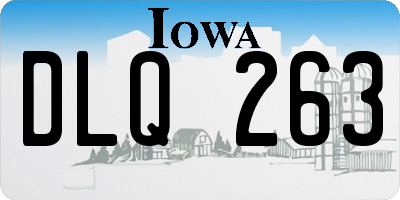 IA license plate DLQ263