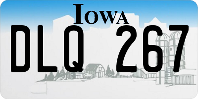 IA license plate DLQ267