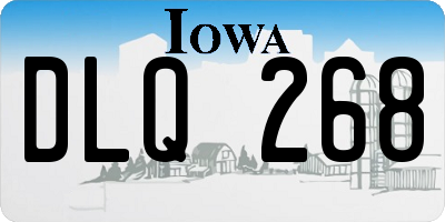 IA license plate DLQ268