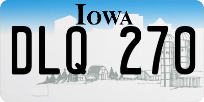 IA license plate DLQ270